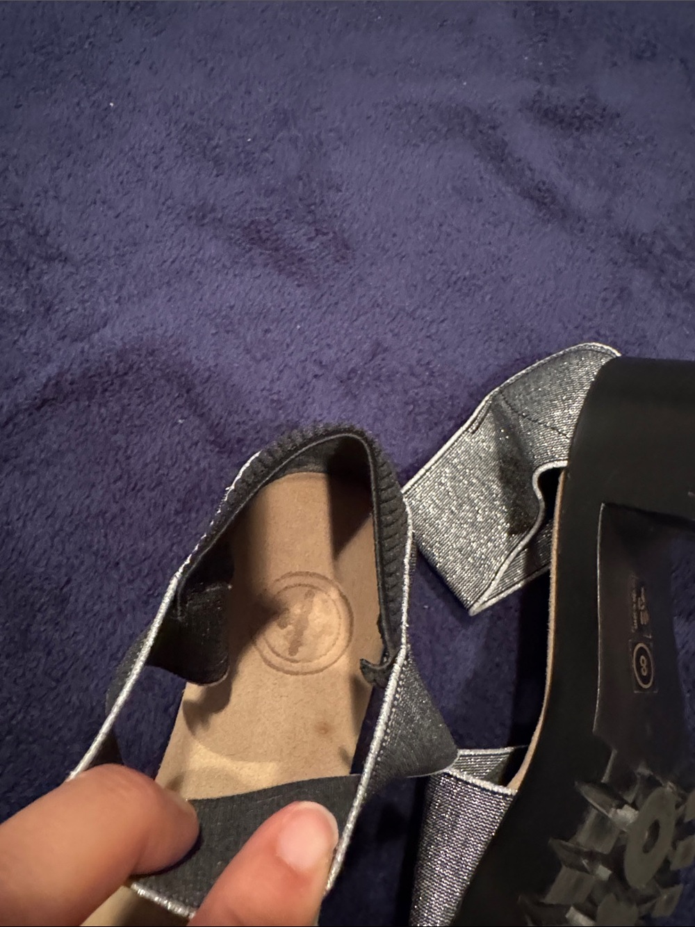 CHARLESTON SHOE CO. Silver Metallic Ankle-Strap Sandals - Picture 3 of 6